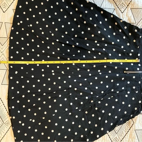 H&M dress, knee-length. Black with white polka dots. Size: US 4. - Picture 4 of 5